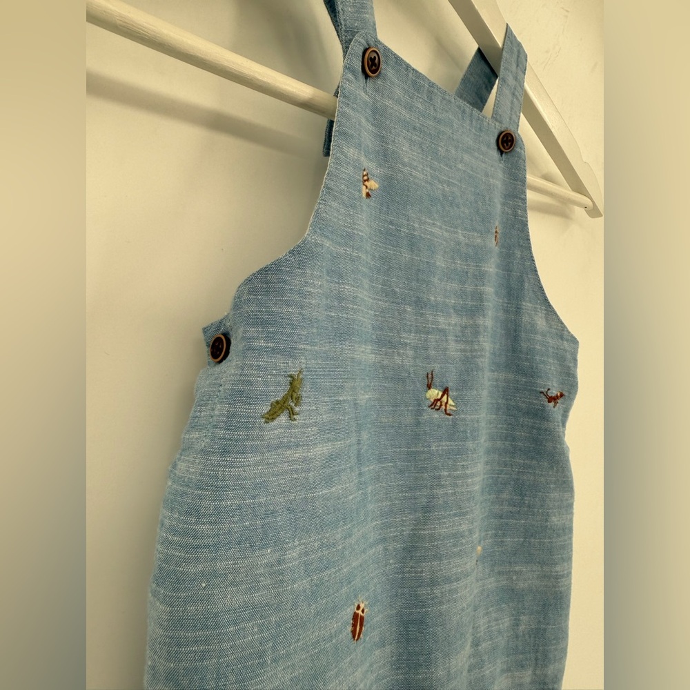 Janie and Jack Baby Button Bug Friends Cotton Coveralls - Picture 7 of 15